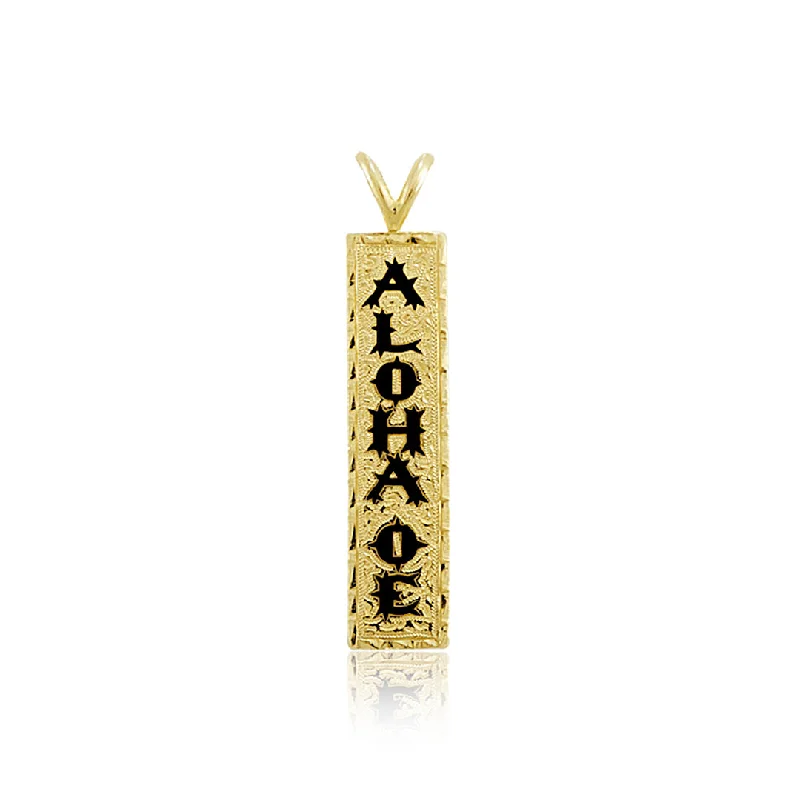 ALOHA OE Pendant in 14K Yellow Gold