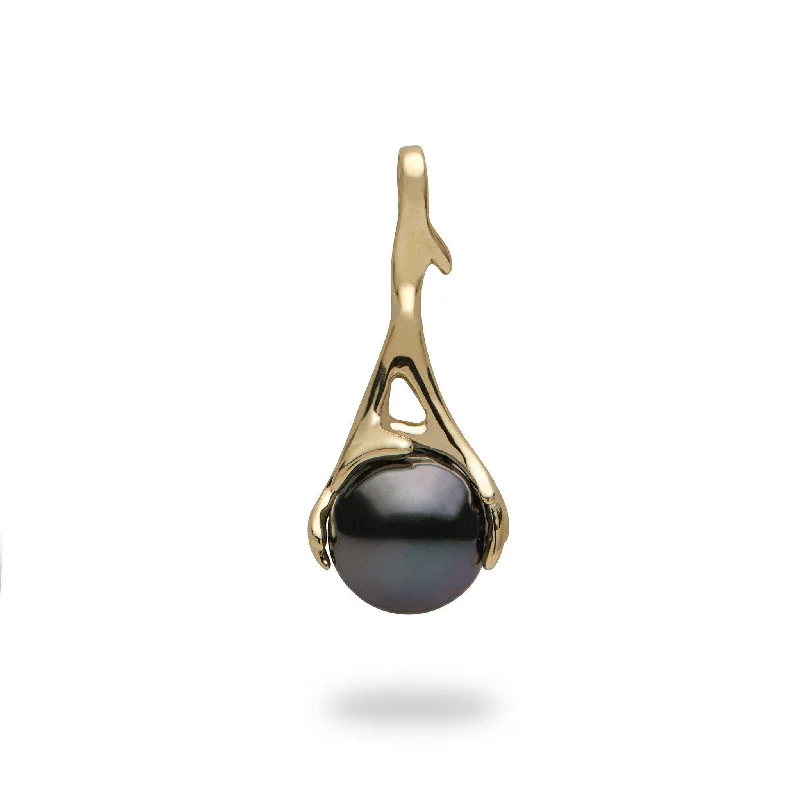 Heritage Tahitian Pearl Pendant in Gold - 25mm