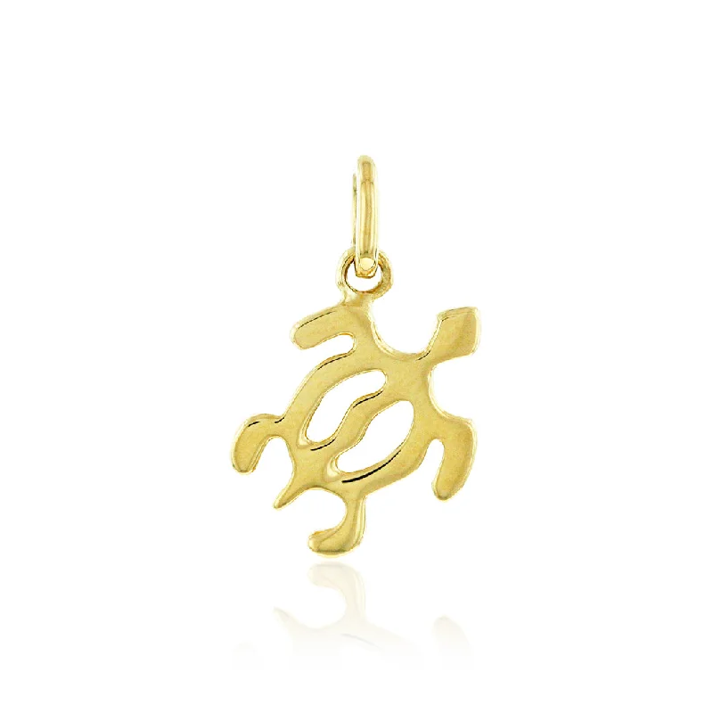 Petroglyph Turtle Pendant in 14K, 18K or Platinum [small, medium or large]