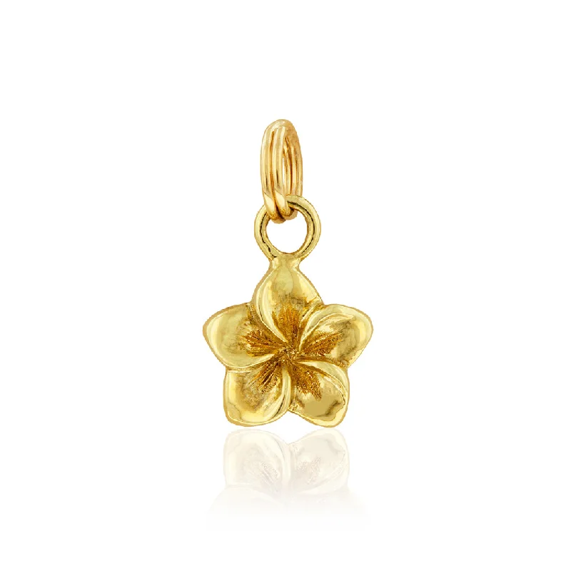 Medium Plumeria Charm in 14K or 18K Gold