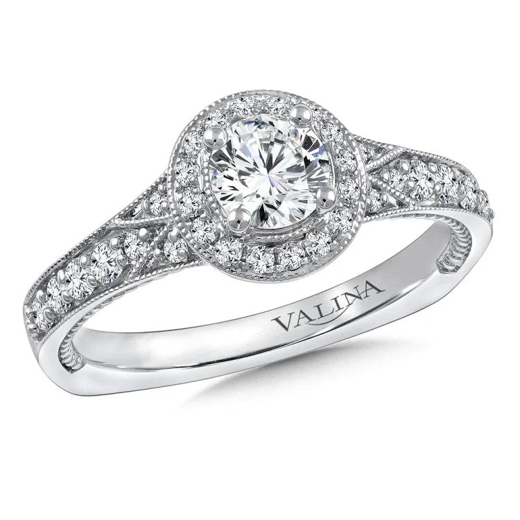 Diamond Halo Engagement Ring