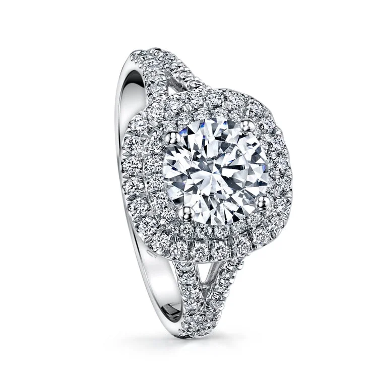 14 KT Engagement ring in White Gold