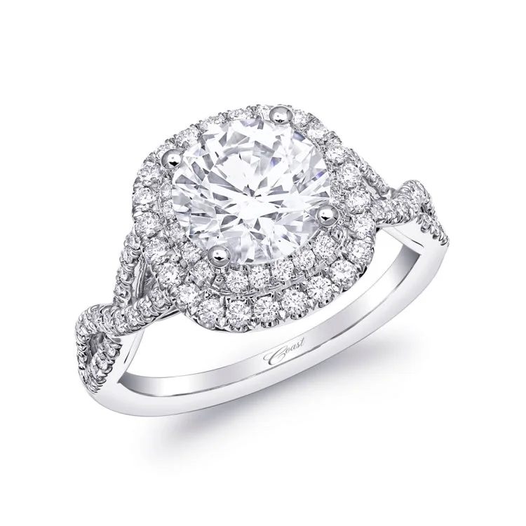 14 KT Engagement ring in White Gold