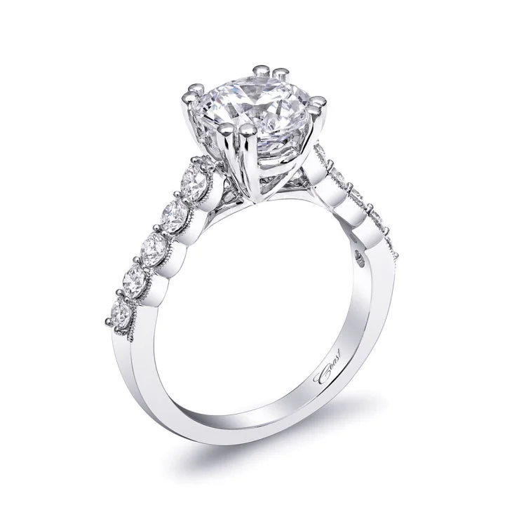 14 KT Engagement ring in White Gold