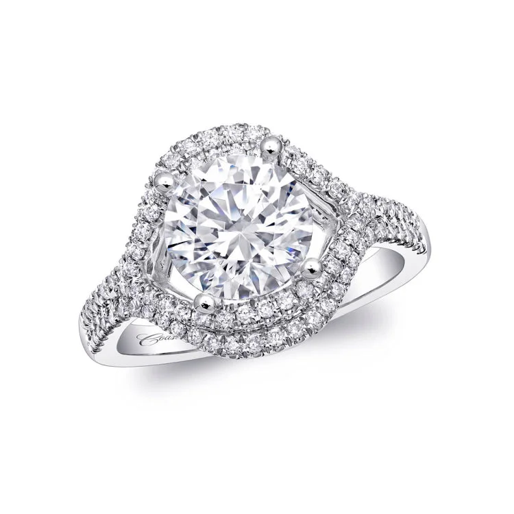 14 KT Engagement ring in White Gold