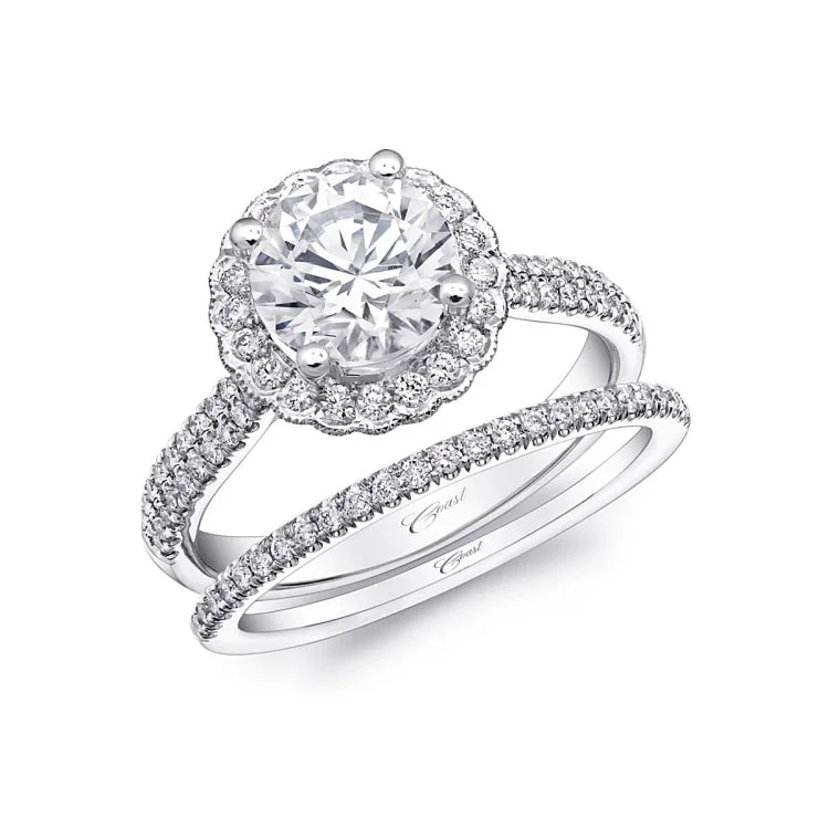 14 KT Engagement ring in White Gold