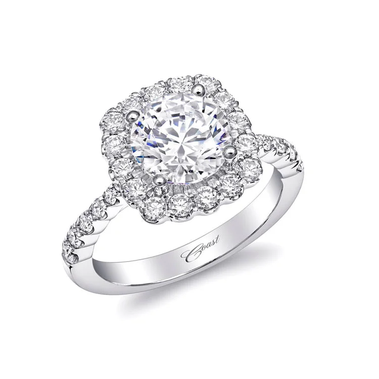 14 KT Engagement ring in White Gold