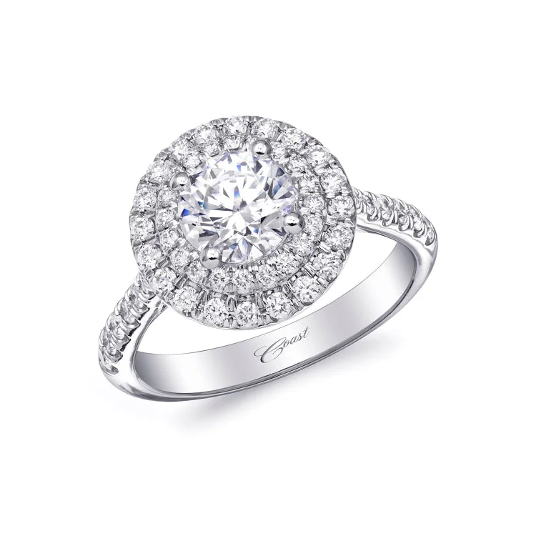 14 KT Engagement ring in White Gold