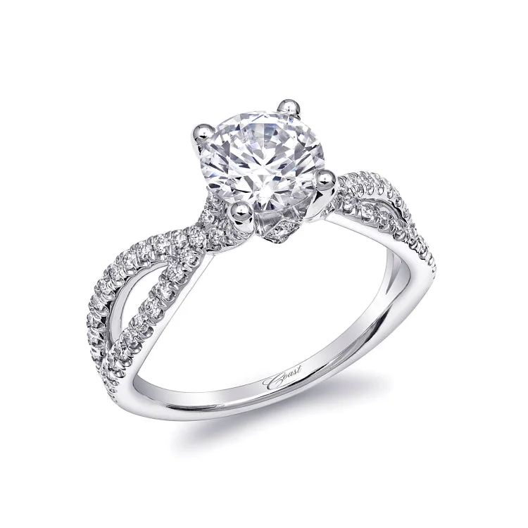 14 KT Engagement ring in White Gold