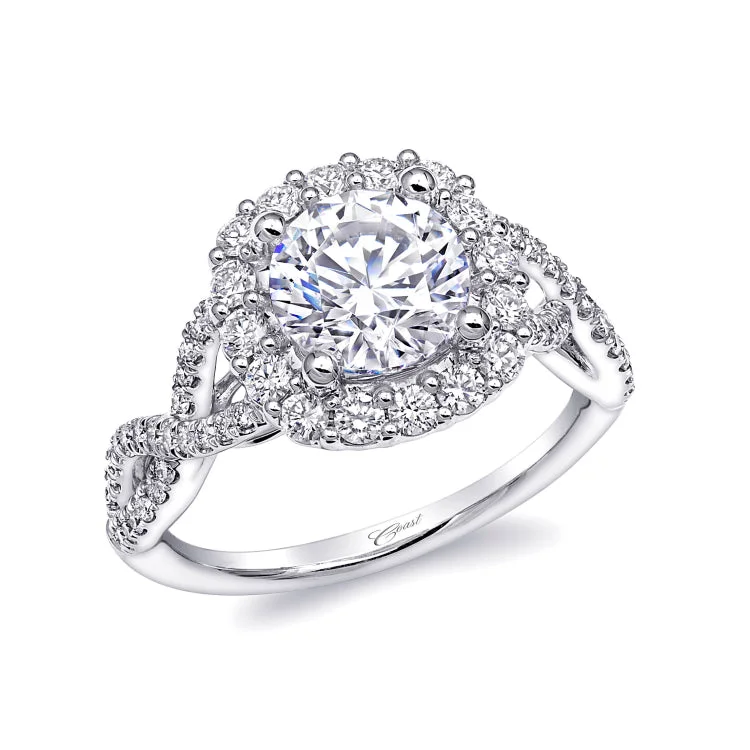 14 KT Engagement ring in White Gold