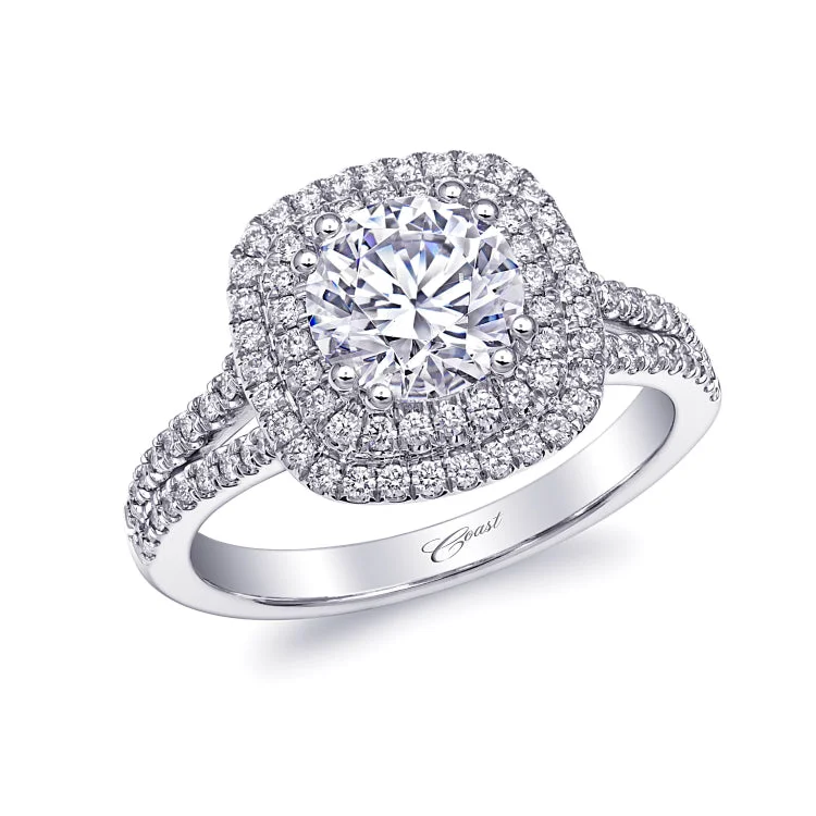 14 KT Engagement ring in White Gold