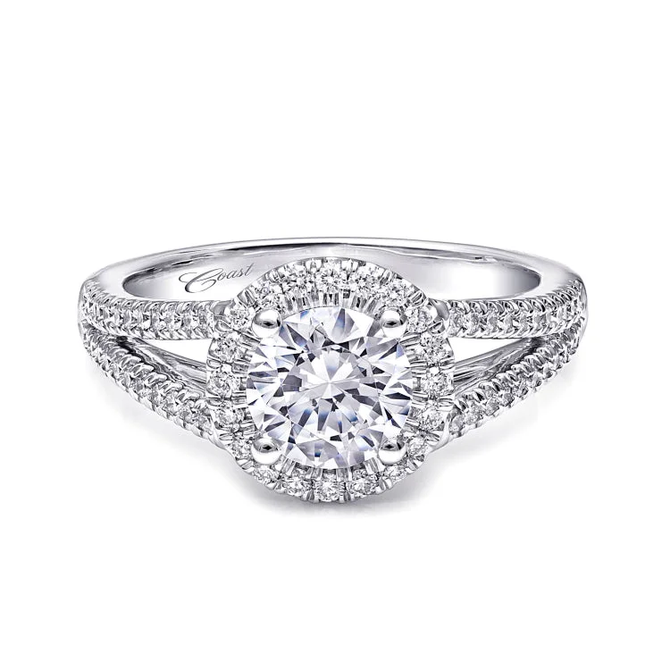 14 KT Engagement ring in White Gold