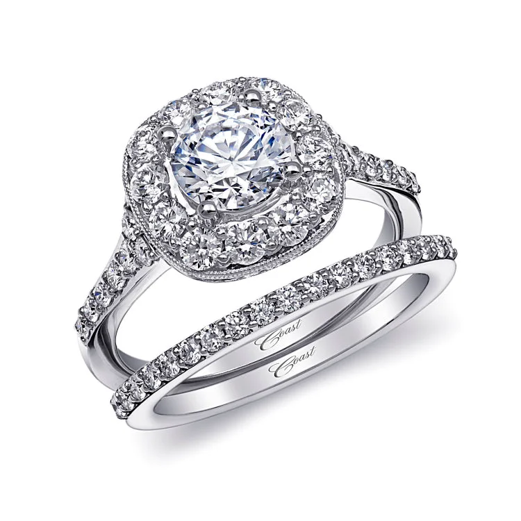 14 KT Engagement ring in White Gold