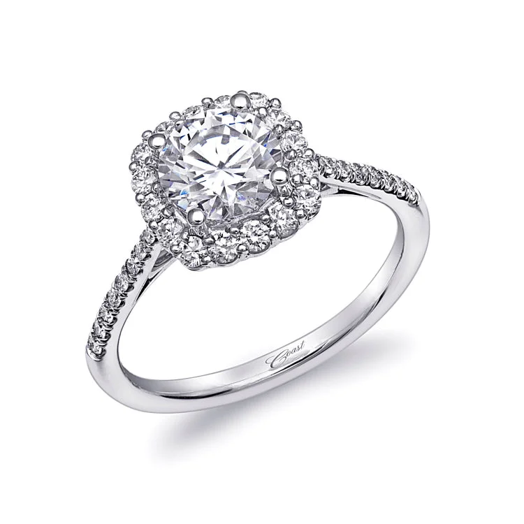 14 KT Engagement ring in White Gold