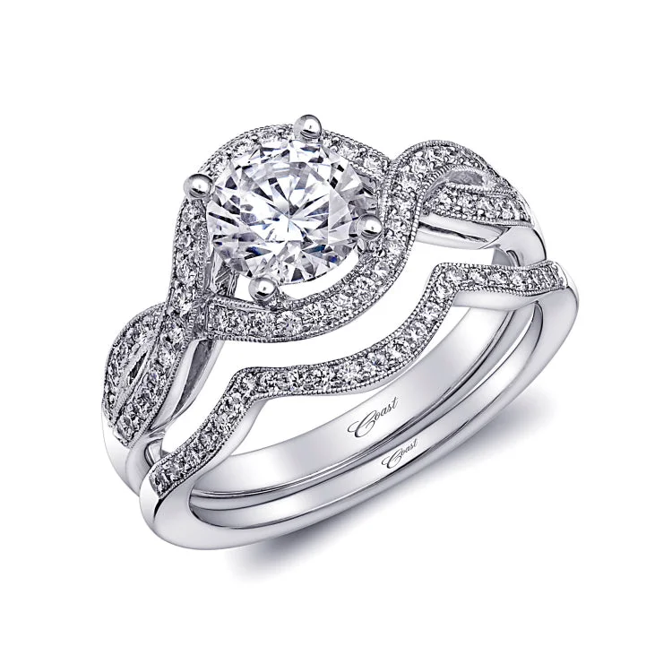 14 KT Engagement ring in White Gold