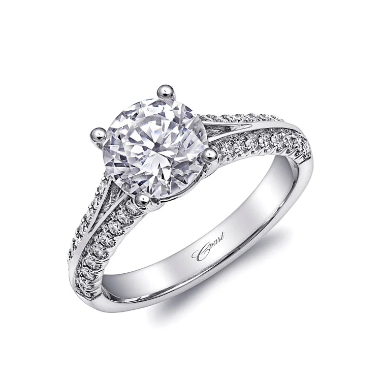 14 KT Engagement ring in White Gold