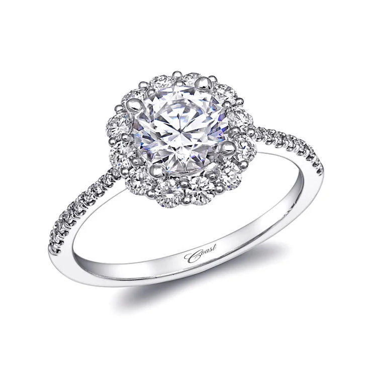 14 KT Engagement ring in White Gold