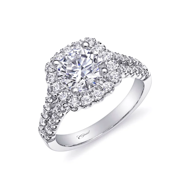 14 KT Engagement ring in White Gold