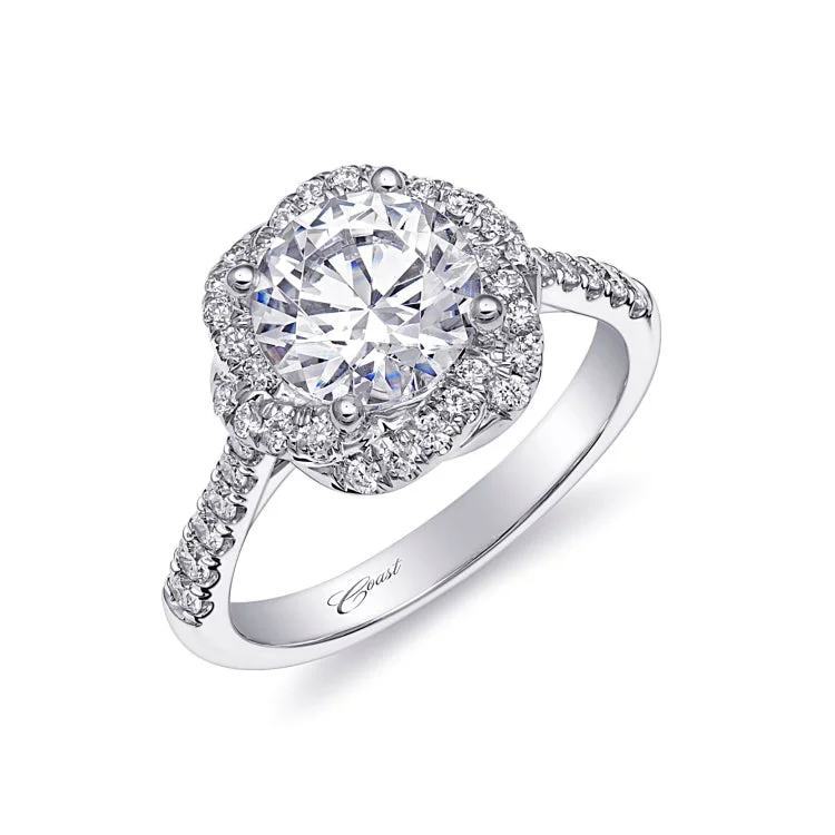 14 KT Engagement ring in White Gold