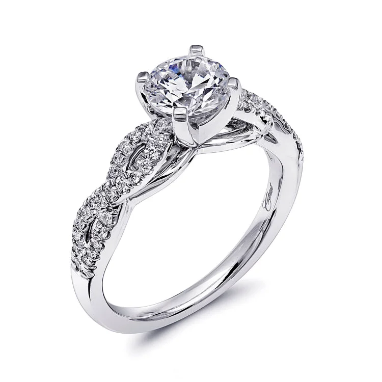 14 KT Engagement ring in White Gold