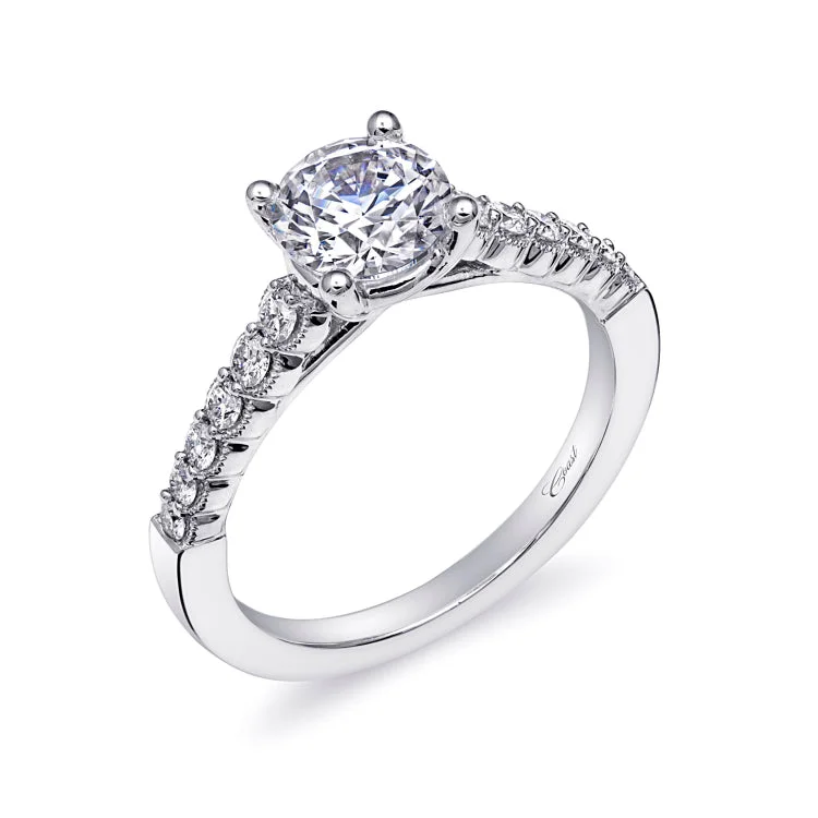 14 KT Engagement ring in White Gold