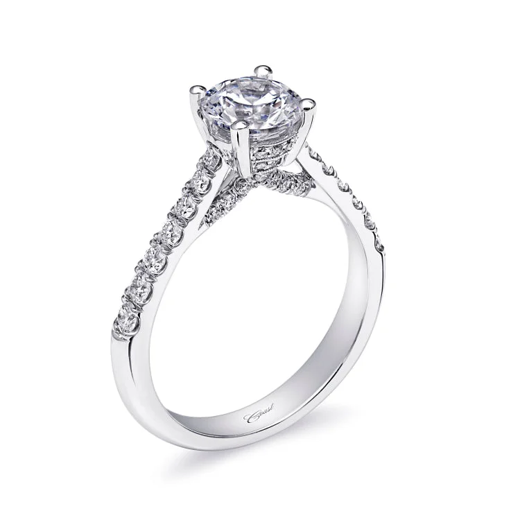 14 KT Engagement ring in White Gold