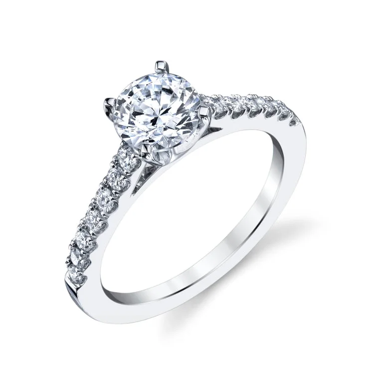 14 KT Engagement Ring in White Gold