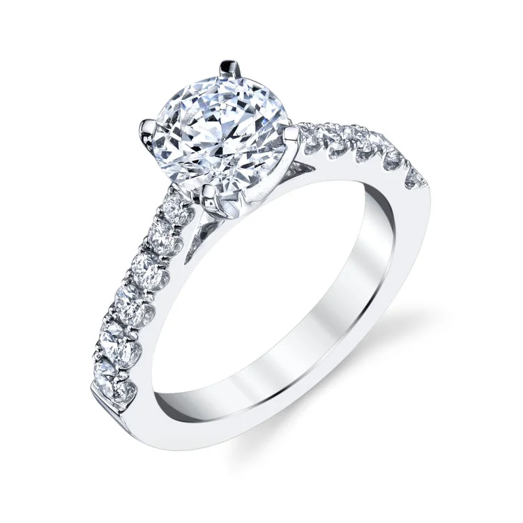 14 KT ENGAGEMENT RING in White Gold