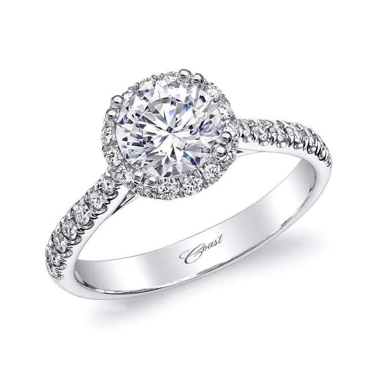 14 KT Engagement ring in White Gold