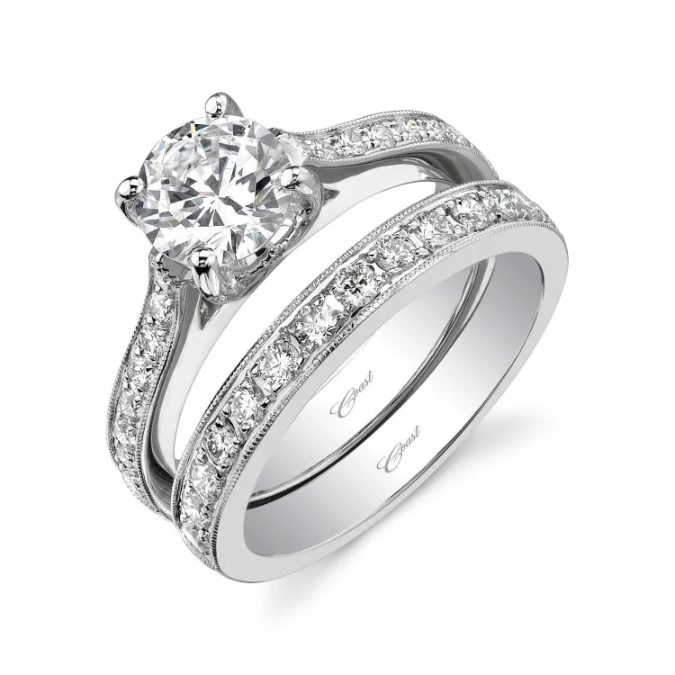 14 KT Engagement Ring in White Gold