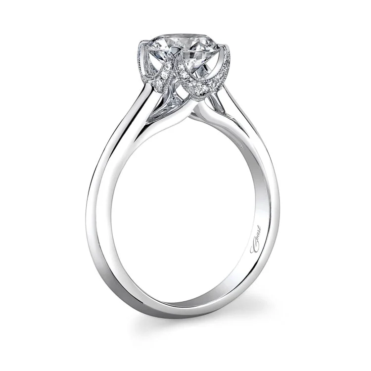 14 KT Engagement ring in White Gold