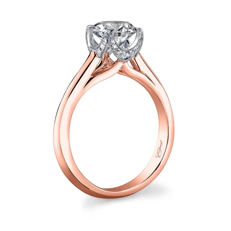 14 KT Engagement ring in Rose/Pink Gold