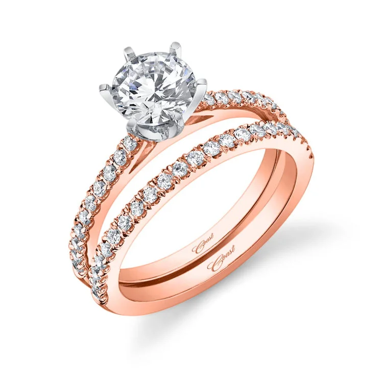 14 KT Engagement ring in Rose/Pink Gold