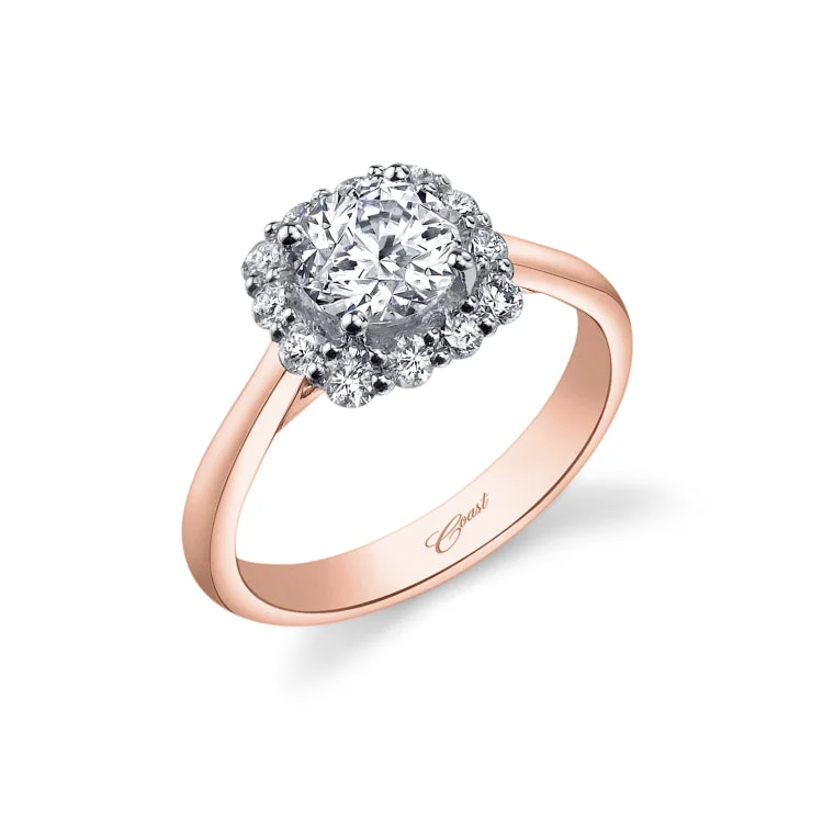 14 KT Engagement ring in Rose/Pink Gold