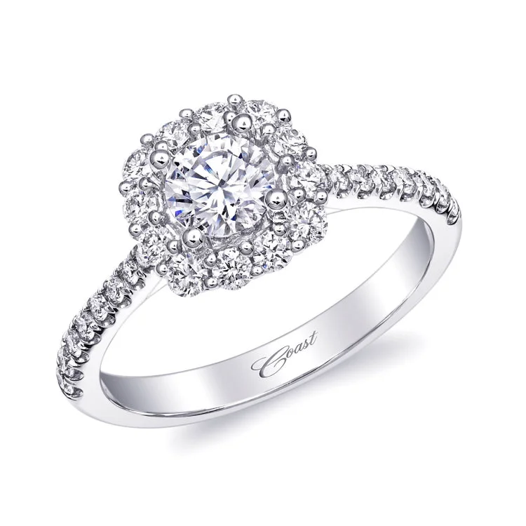 14 KT Engagement ring in White Gold