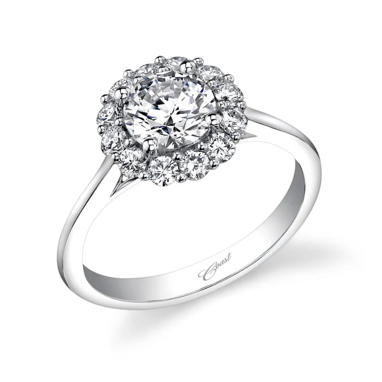 14 KT Engagement ring in White Gold