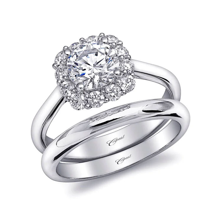 14 KT Engagement ring in White Gold