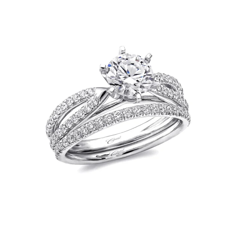 14 KT Engagement ring in White Gold