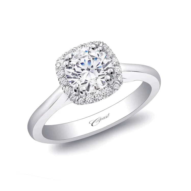 14 KT Engagement ring in White Gold