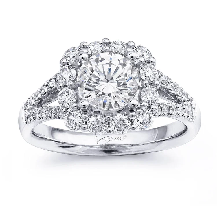 14 KT Engagement ring in White Gold