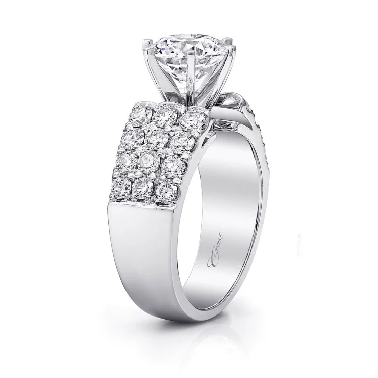 14 KT Engagement ring in White Gold