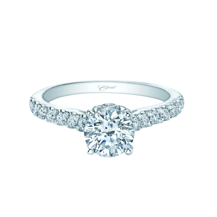 14 KT Engagement ring in White Gold