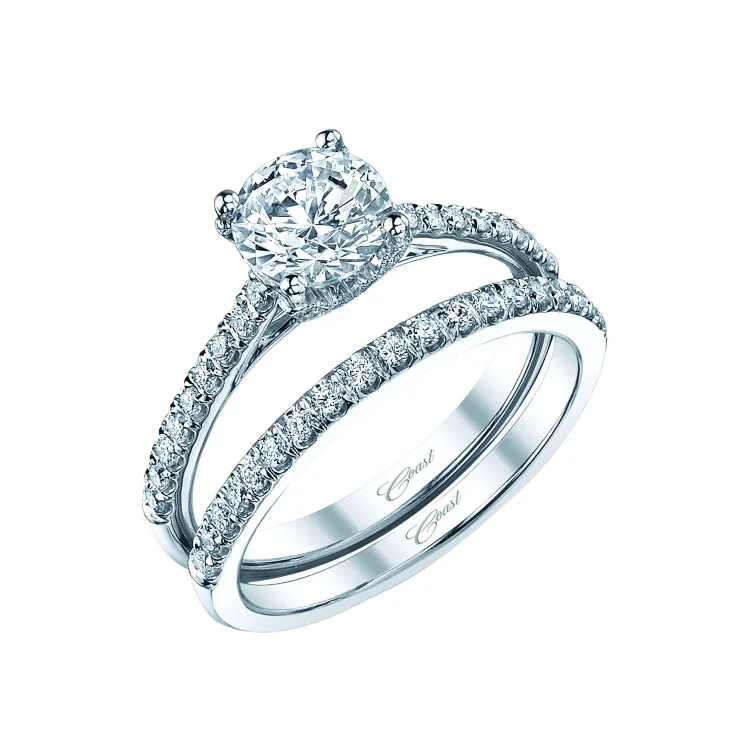 14 KT Engagement ring in White Gold