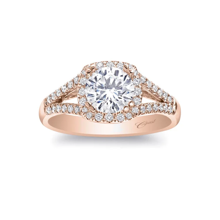 14 KT Engagement ring in Rose/Pink Gold