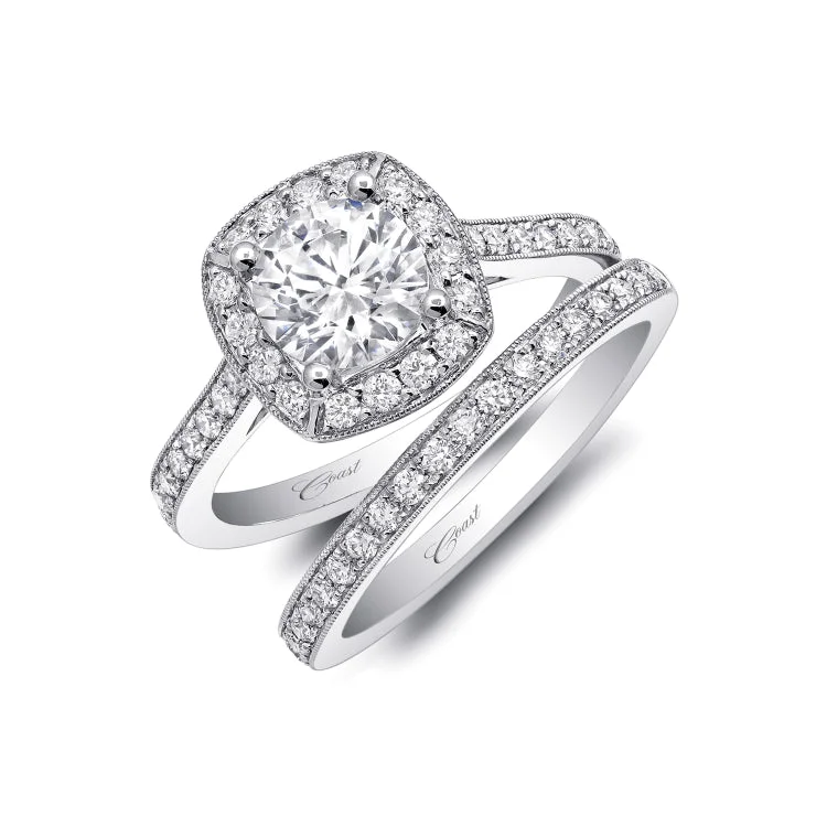 14 KT Engagement ring in White Gold