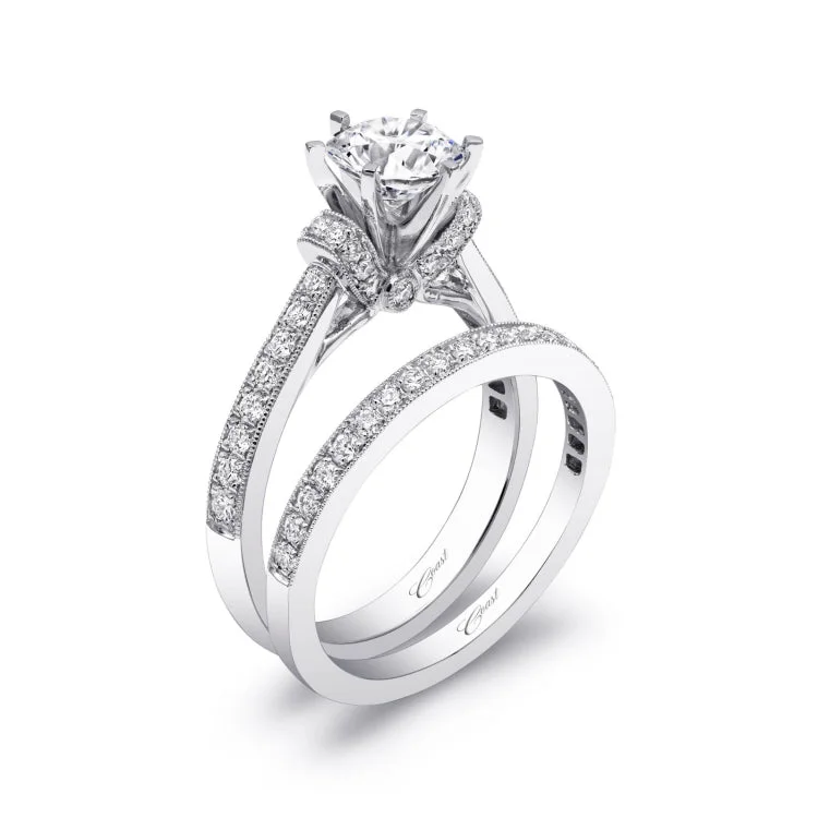 14 KT Engagement ring in White Gold