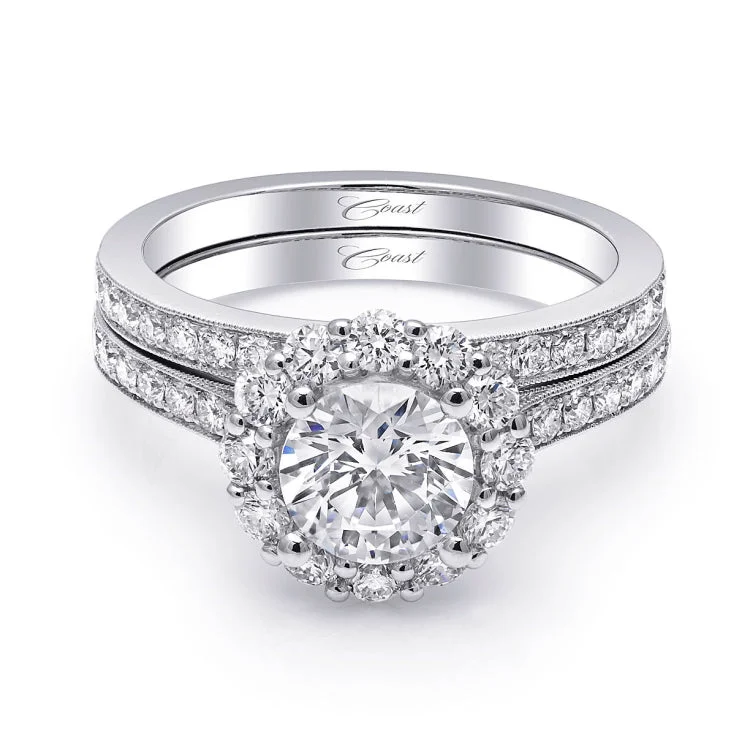 14 KT Engagement ring in White Gold