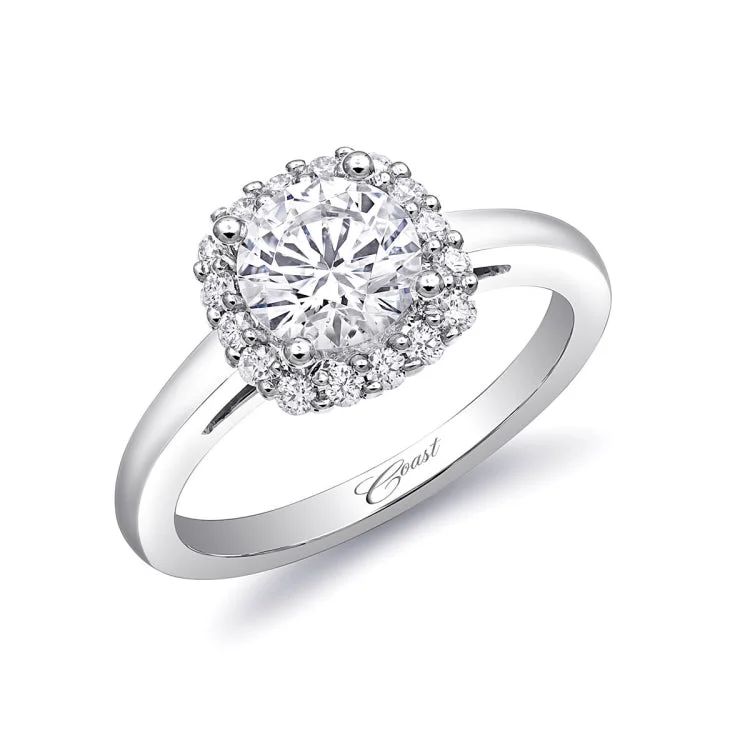 14 KT Engagement ring in White Gold