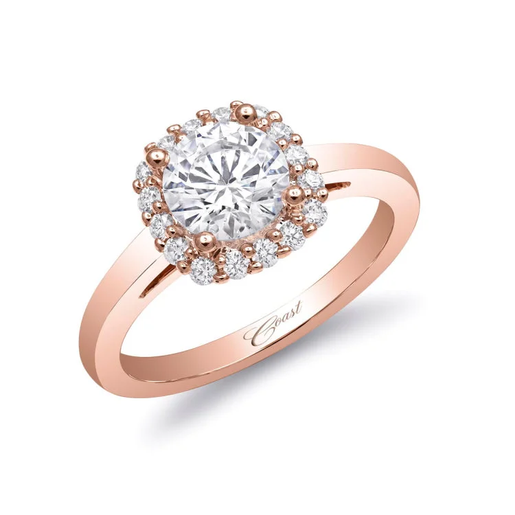 14 KT Engagement ring in Rose/Pink Gold