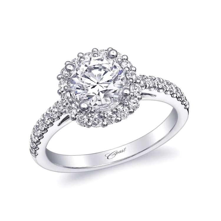 14 KT Engagement ring in White Gold